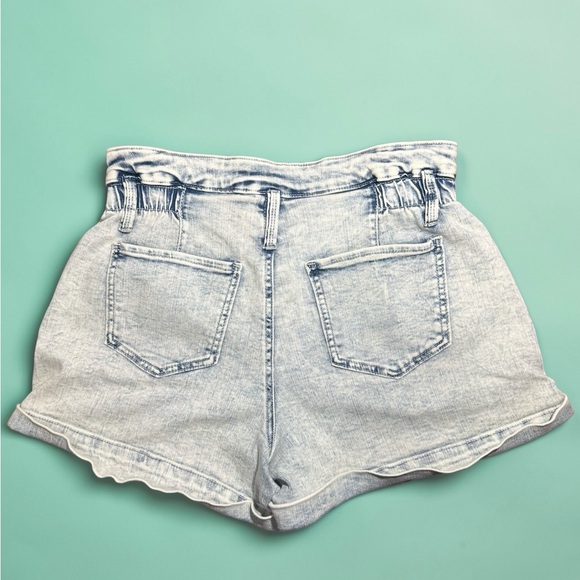 Sincerely Jules Light Blue Paper Bag Jean Shorts - Picture 3 of 3